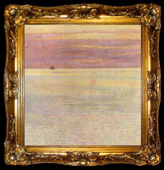 framed  Childe Hassam Sunset at Sea, ta009-2