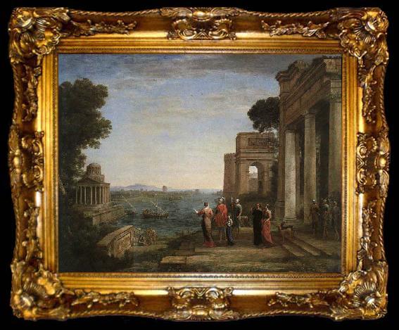 framed  Claude Lorrain Aeneas-s Farewell to Dido in Carthago, ta009-2