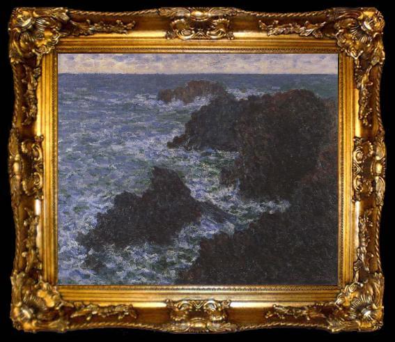 framed  Claude Monet The Rocks of Belle-lle, ta009-2