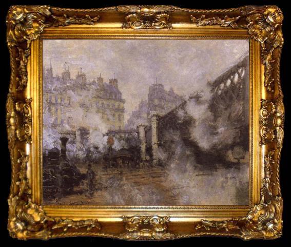 framed  Claude Monet Le Pont de l-Europe, ta009-2