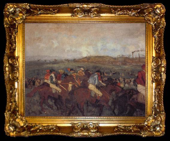 framed  Edgar Degas Gentlemen-s Race, ta009-2
