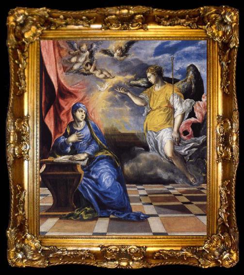 framed  El Greco The Annuciation, ta009-2