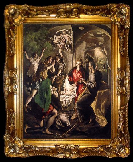 framed  El Greco The Adoratin of the Shepherds, ta009-2