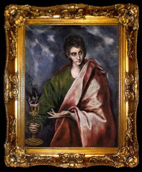 framed  El Greco St John the Evanglist, ta009-2