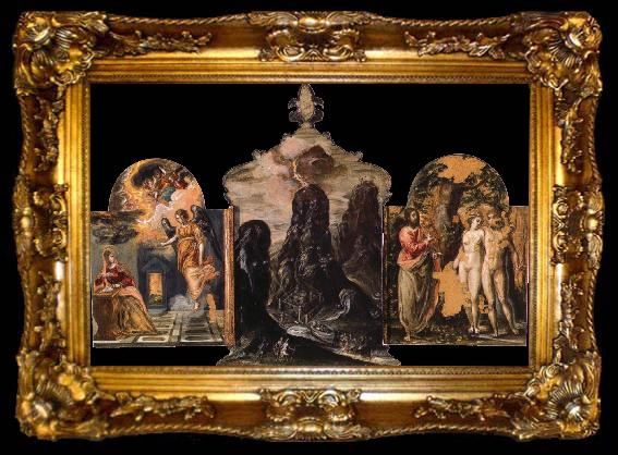 framed  El Greco The Modena Triptych, ta009-2