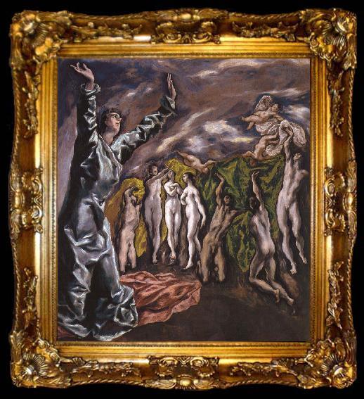 framed  El Greco The Vision of St John, ta009-2