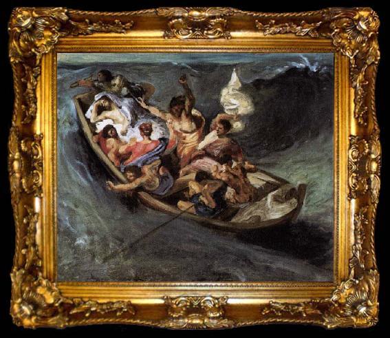 framed  Eugene Delacroix Christ on the Lake of Gennezaret, ta009-2