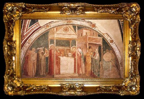 framed  GIOTTO di Bondone Annunciation to Zacharias, ta009-2