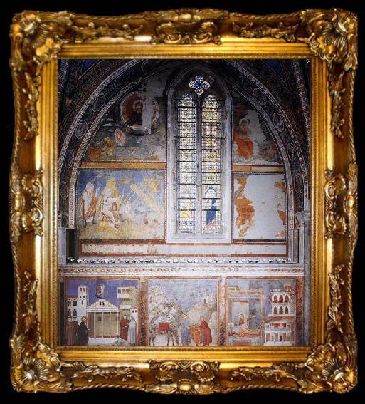 framed  GIOTTO di Bondone Frescoes in the fourth bay of the nave, ta009-2