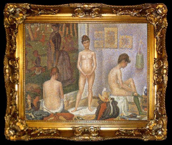 framed  Georges Seurat The Models, ta009-2