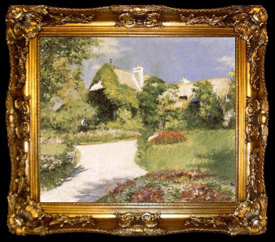 framed  Gustave Caillebotte Farmhouse at Trouville, ta009-2