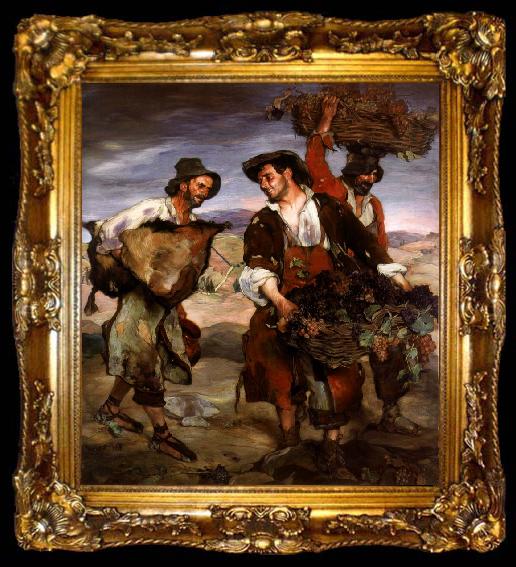 framed  Ignacio Zuloaga Grape Pickers, ta009-2