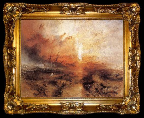 framed  J.M.W. Turner Slavers throwing overboard the Dead and Dying, ta009-2