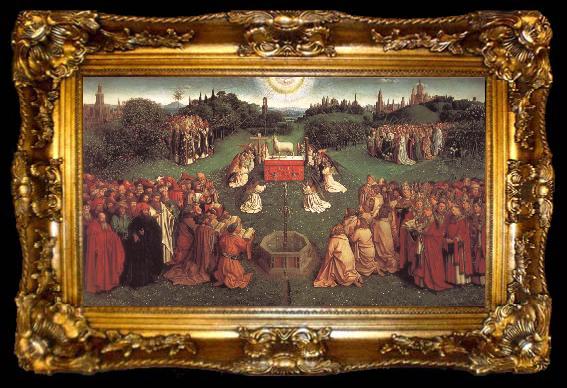 framed  Jan Van Eyck Lamb worship, ta009-2