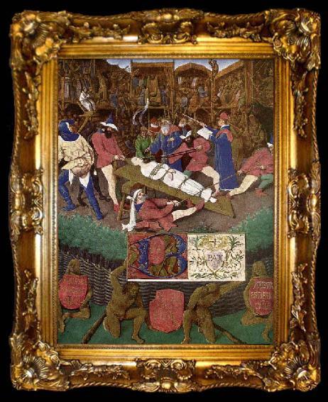 framed  Jean Fouquet The Martyrdom of St Apollonia, ta009-2