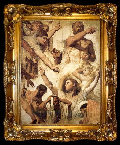 framed  Jean-Auguste Dominique Ingres Study of Christ, ta009-2