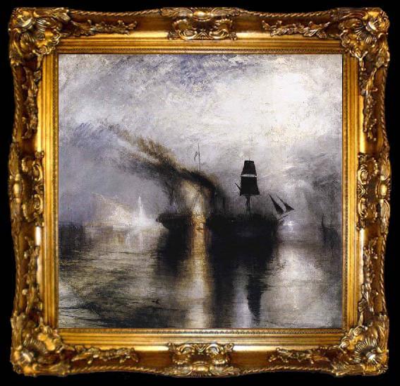 framed  Joseph Mallord William Turner )Peace - Burial at Sea, ta009-2