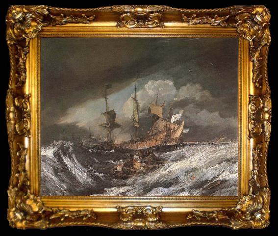 framed  Joseph Mallord William Turner Boat and war, ta009-2