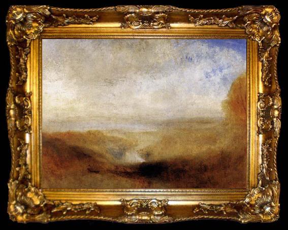framed  Joseph Mallord William Turner Landscape with a River and a Bay in the Background, ta009-2