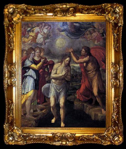 framed  Juan Fernandez de Navarrete Baptism of Christ, ta009-2