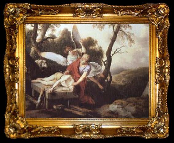 framed  Laurent de la Hyre Abraham Sacrificing Isaac, ta009-2