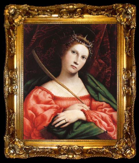 framed  Lorenzo Lotto Sta Katarina, ta009-2