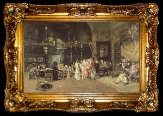 framed  Mariano Fortuny y Marsal At the Vicarage, ta009-2