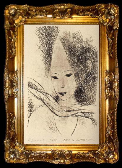 framed  Marie Laurencin Woman wearing the big hat, ta009-2