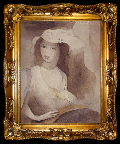 framed  Marie Laurencin Portrait of younger woman, ta009-2
