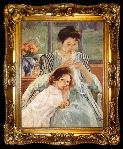 framed  Mary Cassatt Young Mother Sewing, ta009-2