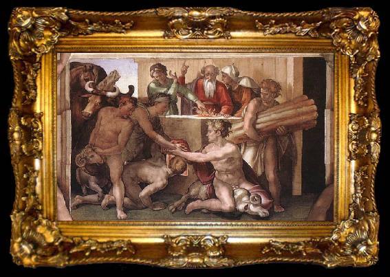 framed  Michelangelo Buonarroti Sacrifice of Noah, ta009-2