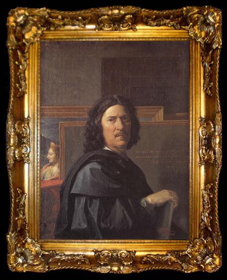 framed  Nicolas Poussin Self-Portrait, ta009-2