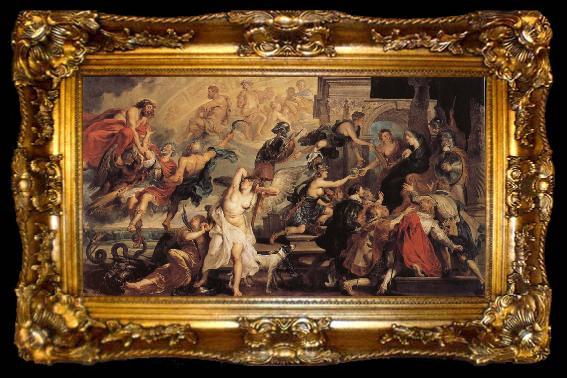 framed  Peter Paul Rubens Henr IV himmelsfard and regeringsproklamationen, ta009-2