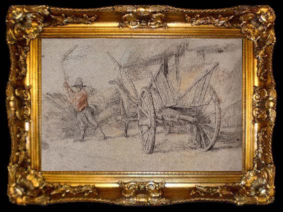 framed  Peter Paul Rubens Peasant thresh vale beside the board, ta009-2