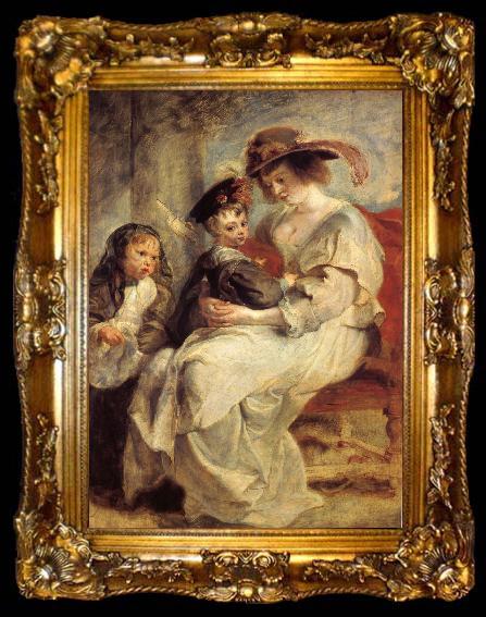 framed  Peter Paul Rubens Helen and her children, ta009-2