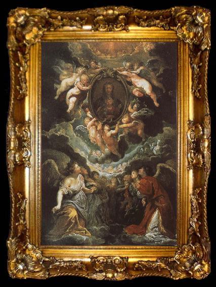 framed  Peter Paul Rubens Portrait of the Virgin Mary and Jesus, ta009-2