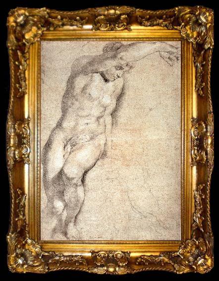 framed  Peter Paul Rubens Portrait of naked woman, ta009-2