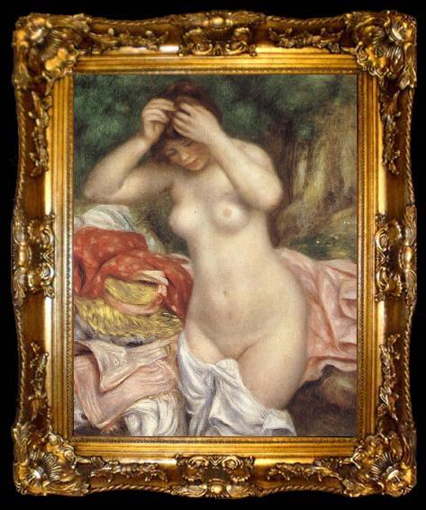 framed  Pierre-Auguste Renoir Bathing girl who sat up haret, ta009-2