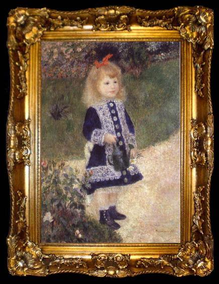 framed  Pierre-Auguste Renoir Girl with trida, ta009-2