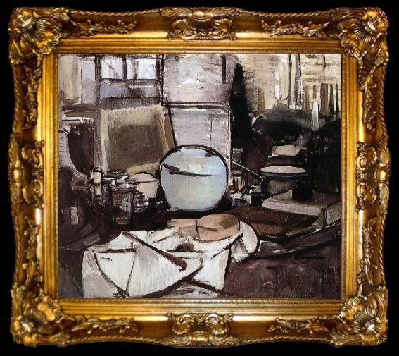 framed  Piet Mondrian The still-life with dressing, ta009-2