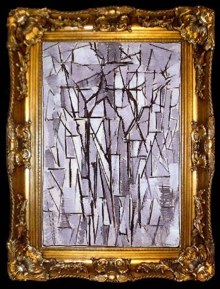 framed  Piet Mondrian The conformation of trees, ta009-2