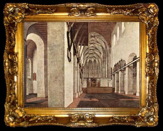 framed  Pieter Saenredam Interior of the St. Jans Kerk at Utrecht, ta009-2