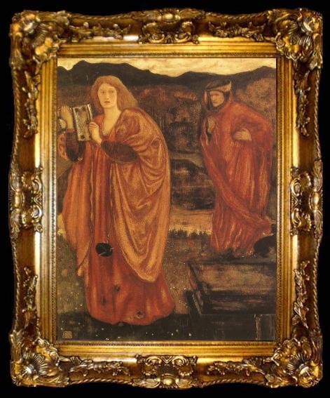framed  Sir Edward Coley Burne-Jones Merlin and Nimue, ta009-2