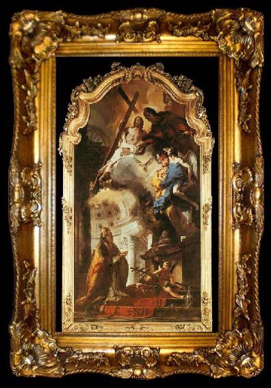 framed  TIEPOLO, Giovanni Domenico Pope St Clement Adoring the Trinity, ta009-2