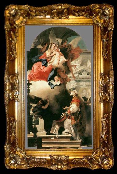 framed  TIEPOLO, Giovanni Domenico The Virgin Appearing to St Philip Neri 1740, ta009-2
