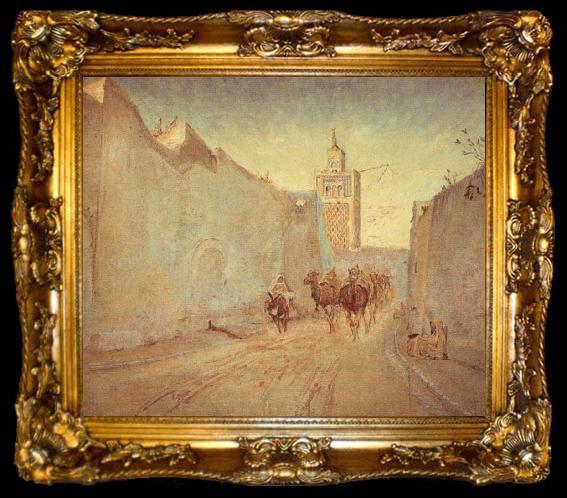 framed  Theodor Esbern Philipsen Street in Tunis, ta009-2