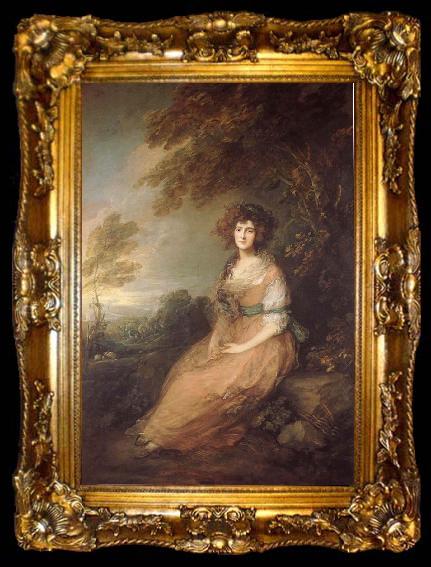 framed  Thomas Gainsborough Mrs. Richard Brinsley Sheridan, ta009-2