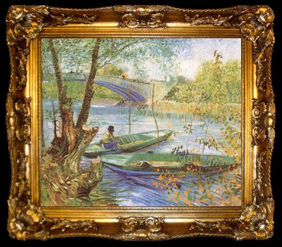 framed  Vincent Van Gogh Flsihing in Spring, ta009-2