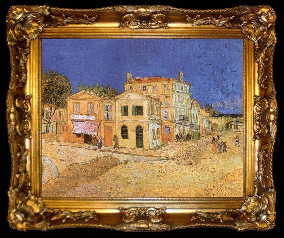framed  Vincent Van Gogh Vincent-s House in Arles, ta009-2