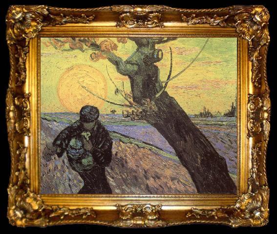 framed  Vincent Van Gogh The Sower, ta009-2